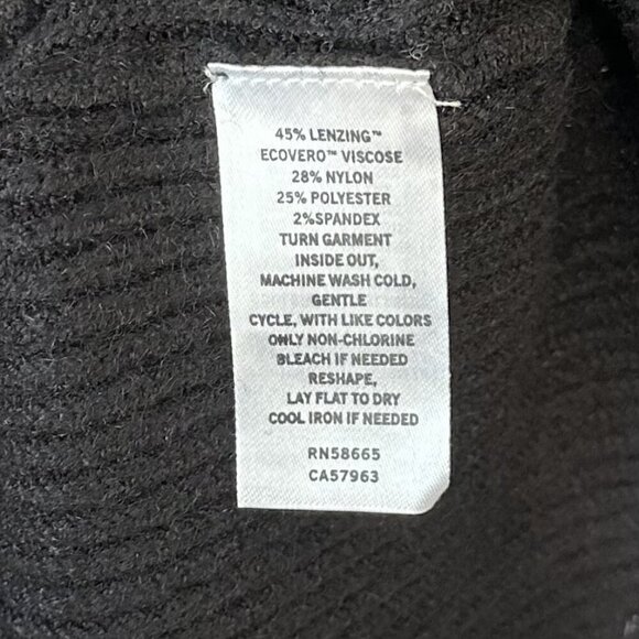 NWT Halogen Black Boatneck Puff Sleeve Sweater Dress - Size: Small - Picture 6 of 7